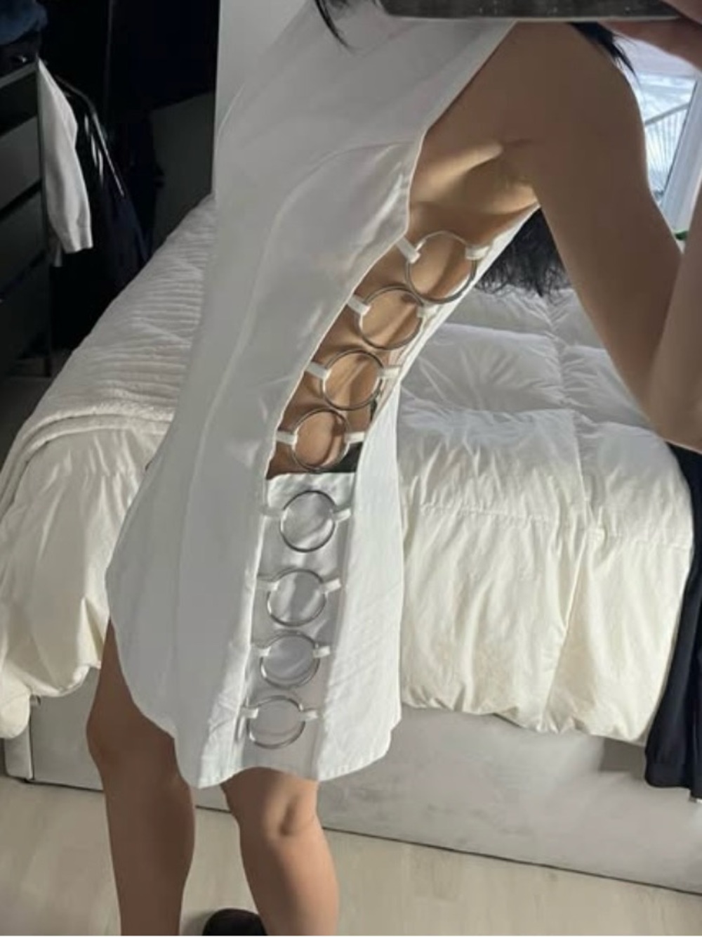 Mini Dress With Side Ring Cutouts